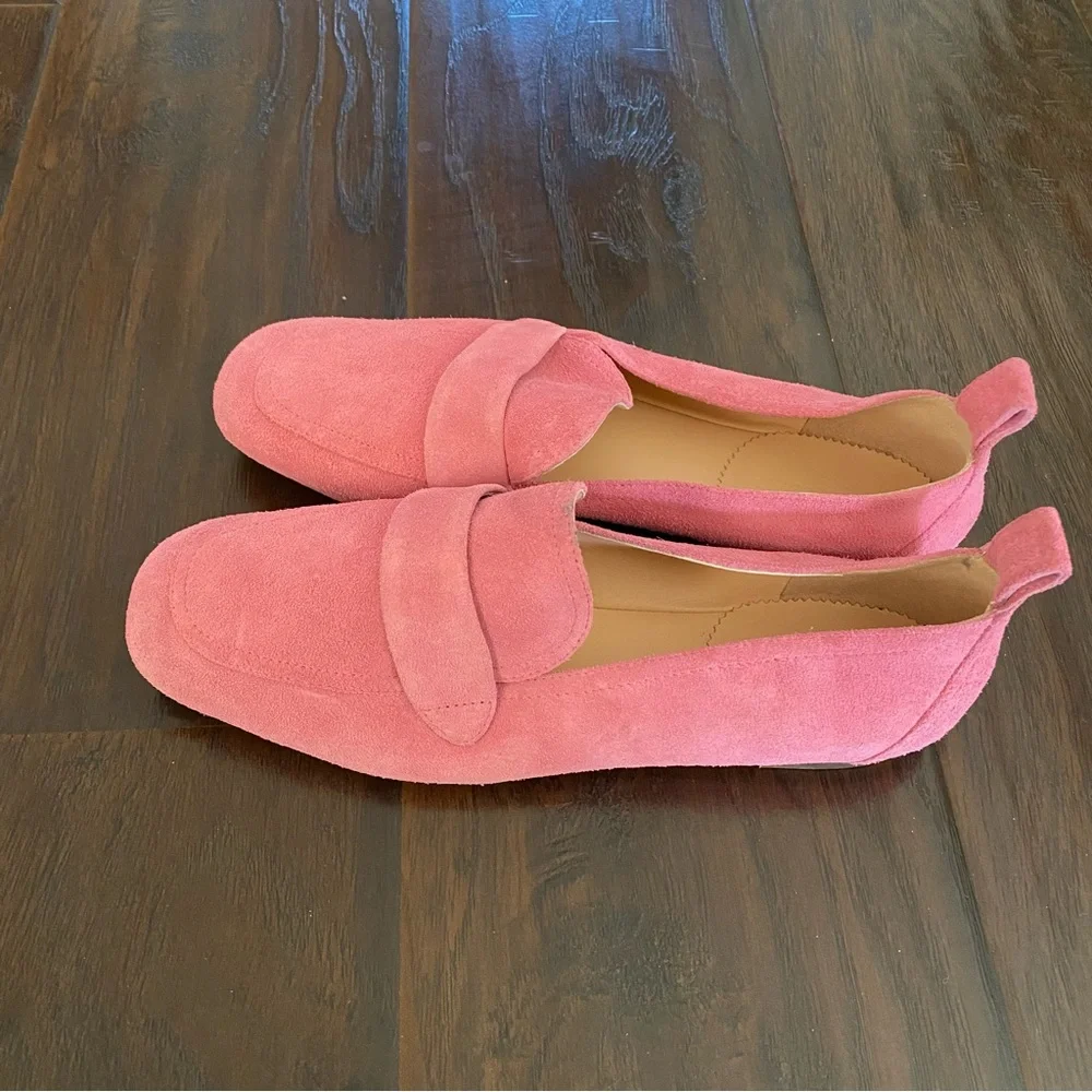 J. Crew Women's Pink Leather Upper Flat Shoe Size 7 - Picture 2 of 6